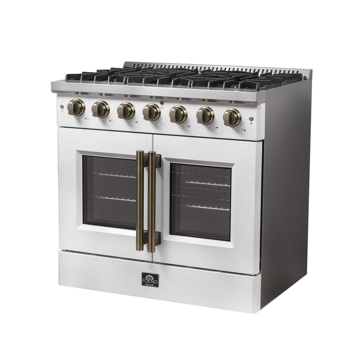 Forno Galiano 36-Inch Gas Range FFSGS6444-36 – White – Gas Range FFSGS6444 36WHT V1 Right Angle 2024 12 13