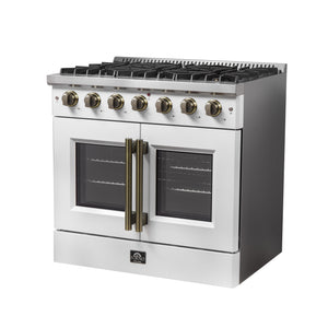 Forno Galiano 36-Inch Gas Range FFSGS6444-36 – White – Gas Range FFSGS6444 36WHT V1 Right Angle 2024 12 13