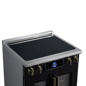 Forno Maximus 30-Inch Induction Range FFSIN0932-30 – Black – Induction Range FFSIN0932 30BLK Cooktop Left Angle 2026 07 20