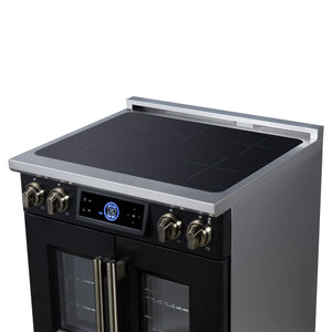 Forno Maximus 30-Inch Induction Range FFSIN0932-30 – Black – Induction Range FFSIN0932 30BLK Cooktop Right Angle 2026 07 20