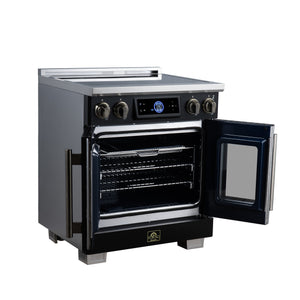 Forno Maximus 30-Inch Induction Range FFSIN0932-30 – Black – Induction Range FFSIN0932 30BLK Left Angle Open 2026 07 20