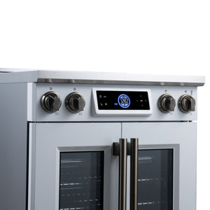 Forno Maximus 30-Inch Induction Range FFSIN0932-30 – White – Induction Range FFSIN0932 30WHT Control Panel Left Angle 2026 07 20