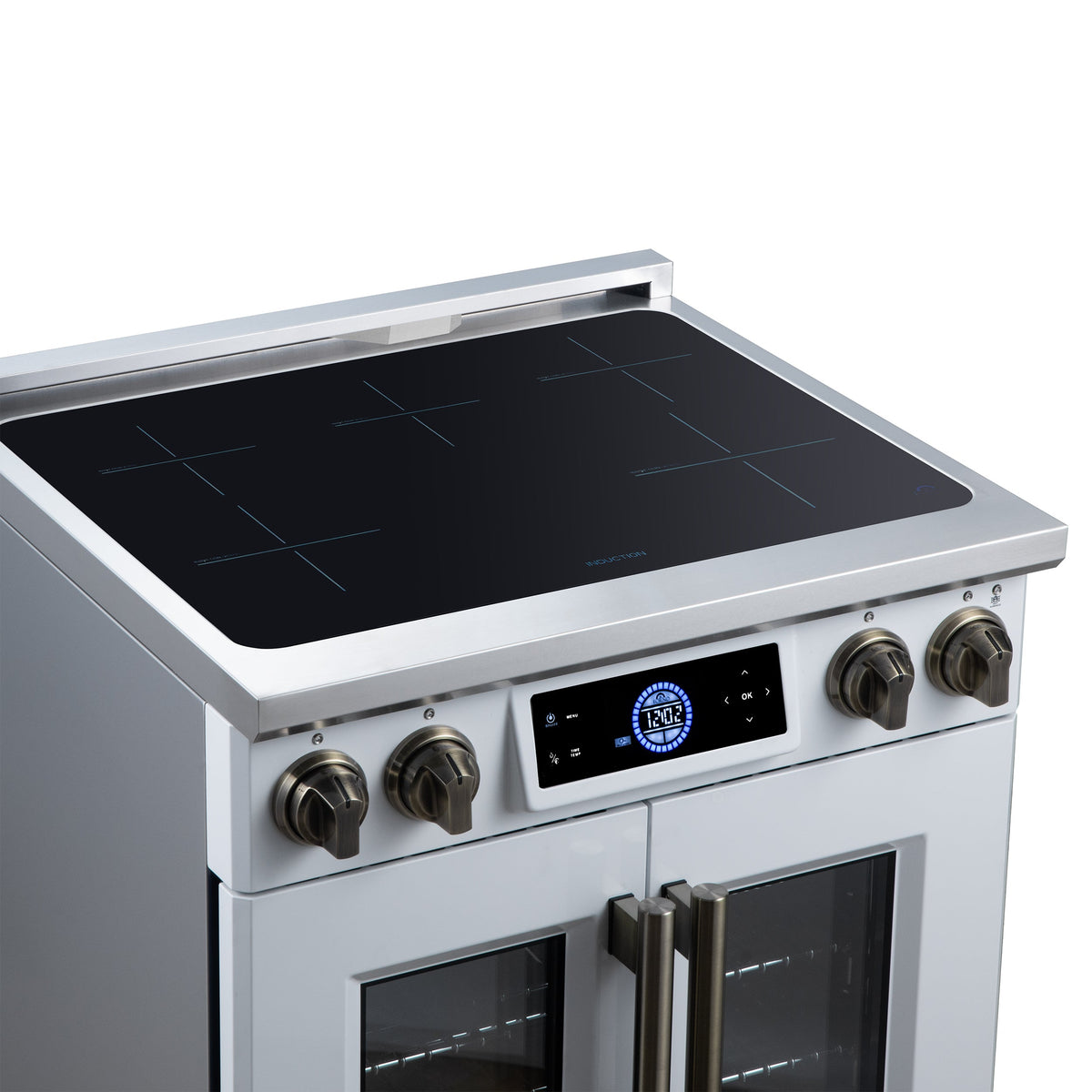 Forno Maximus 30-Inch Induction Range FFSIN0932-30 – White – Induction Range FFSIN0932 30WHT Cooktop Left Angle 2026 07 20