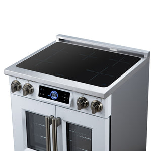 Forno Maximus 30-Inch Induction Range FFSIN0932-30 – White – Induction Range FFSIN0932 30WHT Cooktop Right Angle 2026 07 20
