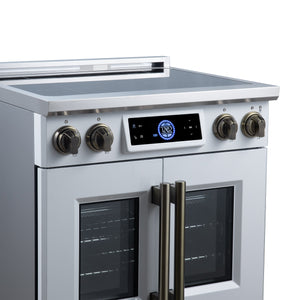 Forno Maximus 30-Inch Induction Range FFSIN0932-30 – White – Induction Range FFSIN0932 30WHT Left Angle Close Up 2026 07 20
