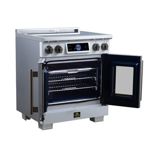 Forno Maximus 30-Inch Induction Range FFSIN0932-30 – White – Induction Range FFSIN0932 30WHT Left Angle Open 2026 07 20