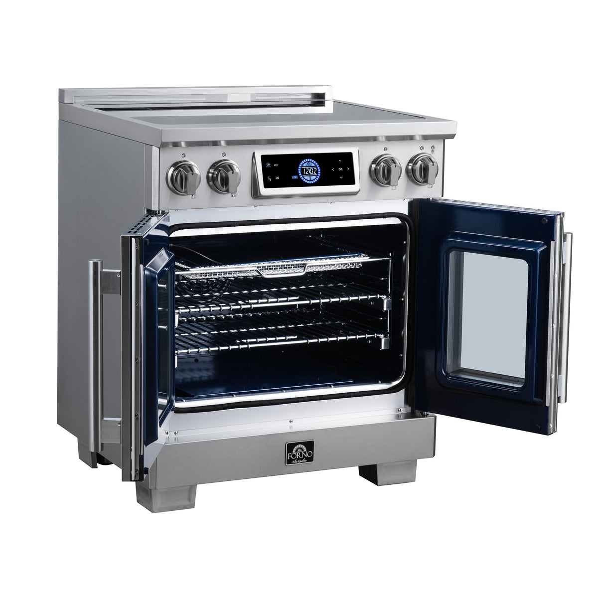 Forno Maximus 30-Inch Induction Range FFSIN0932-30 – Stainless Steel – Induction Range FFSIN0932 30 Left Angle Open 2026 07 20