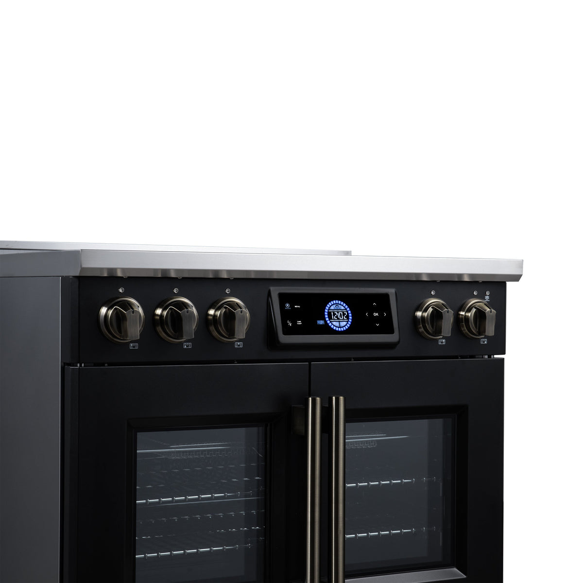 Forno Maximus 36-Inch Induction Range FFSIN0932-36 – Black – Induction Range FFSIN0932 36BLK Control Panel Left Angle 2026 07 20
