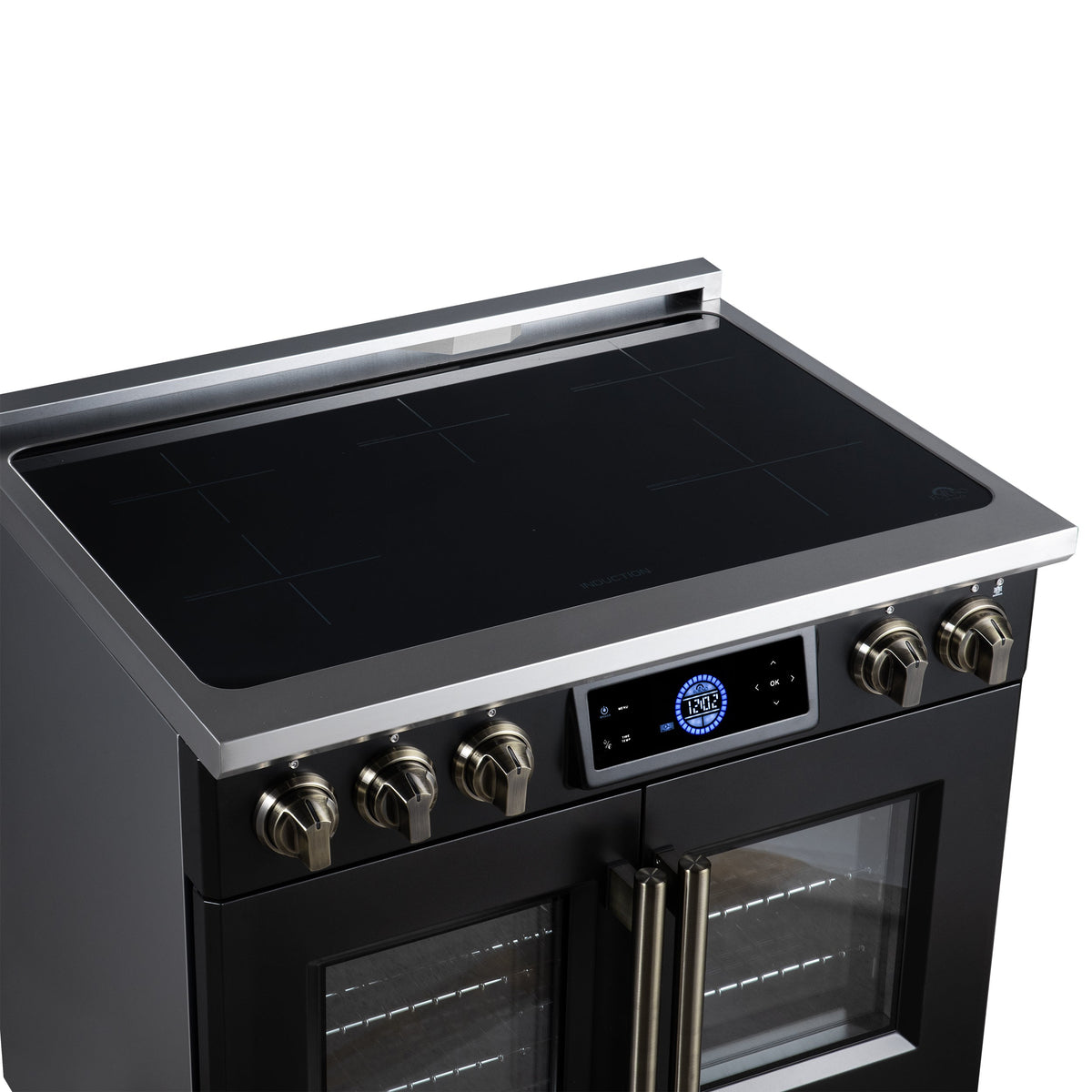 Forno Maximus 36-Inch Induction Range FFSIN0932-36 – Black – Induction Range FFSIN0932 36BLK Cooktop Left Angle 2026 07 20