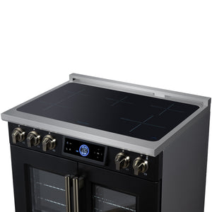 Forno Maximus 36-Inch Induction Range FFSIN0932-36 – Black – Induction Range FFSIN0932 36BLK Cooktop Right Angle 2026 07 20