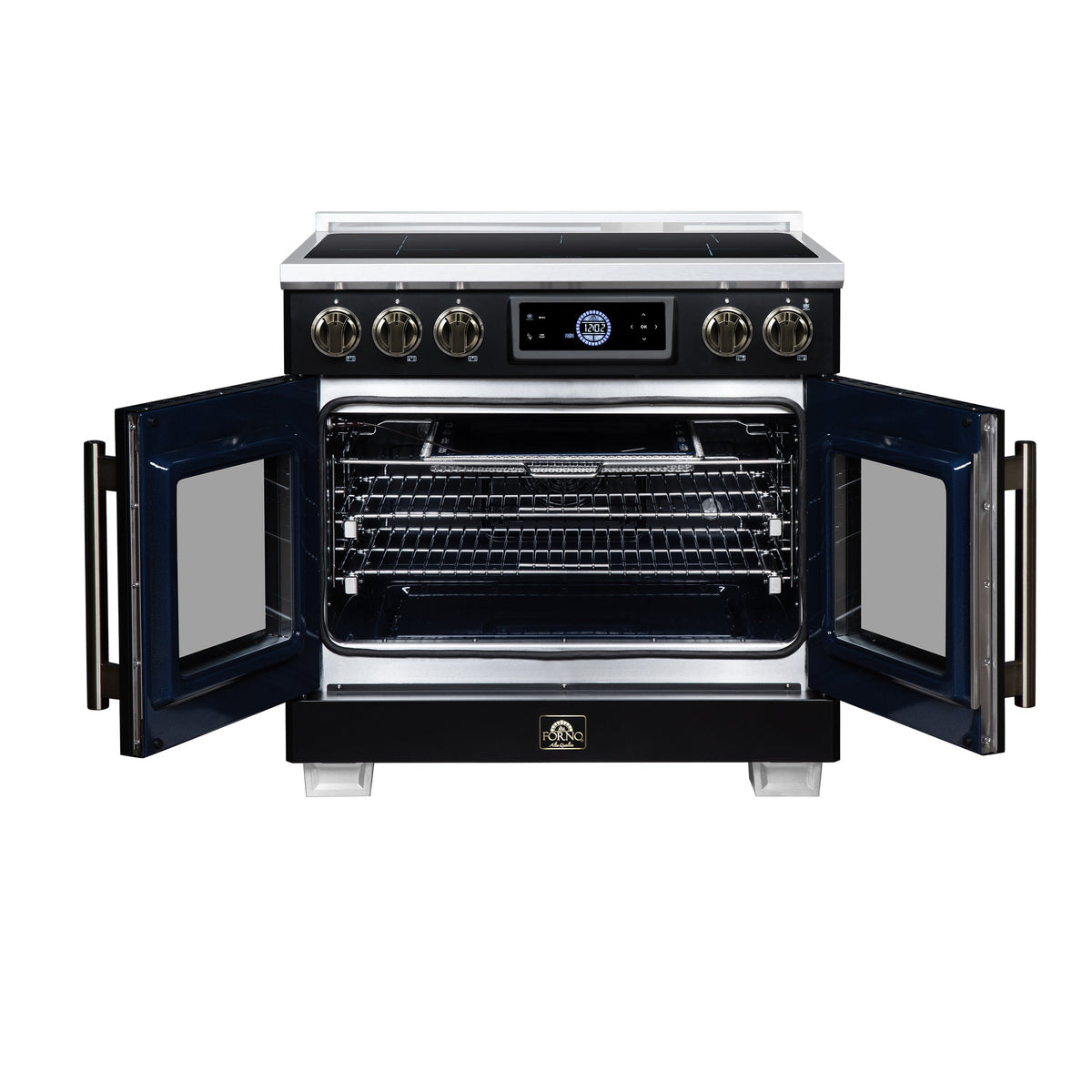 Forno Maximus 36-Inch Induction Range FFSIN0932-36 – Black – Induction Range FFSIN0932 36BLK Front Open 2026 07 20