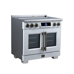 Forno Maximus 36-Inch Induction Range FFSIN0932-36 – White – Induction Range FFSIN0932 36WHT Left Angle 2026 07 20