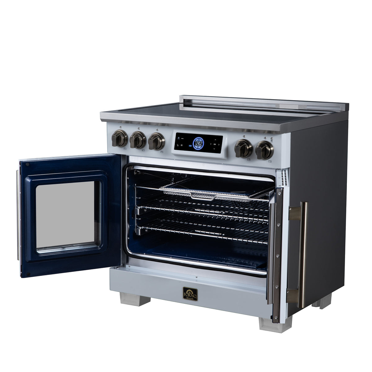 Forno Maximus 36-Inch Induction Range FFSIN0932-36 – White – Induction Range FFSIN0932 36WHT Right Angle Open 2026 07 20