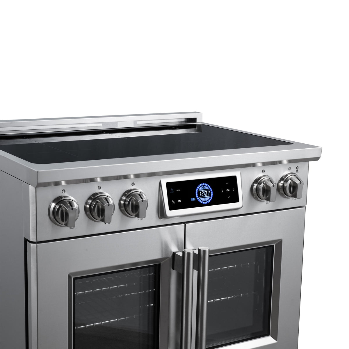 Forno Maximus 36-Inch Induction Range FFSIN0932-36 – Stainless Steel – Induction Range FFSIN0932 36 Left Angle Close Up 2026 07 20