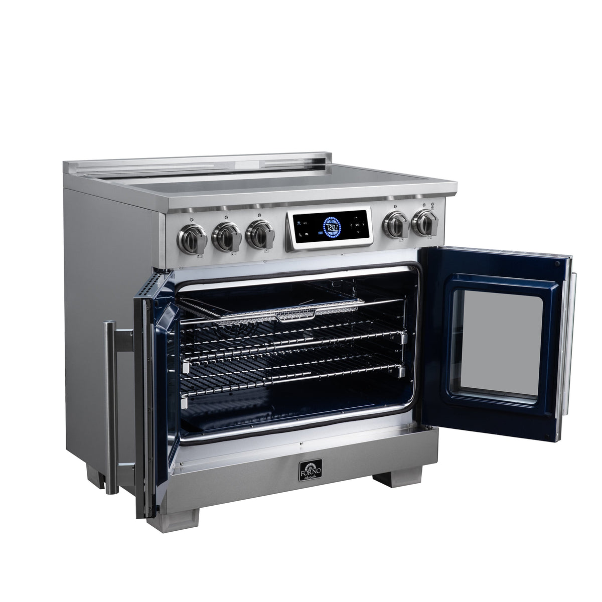 Forno Maximus 36-Inch Induction Range FFSIN0932-36 – Stainless Steel – Induction Range FFSIN0932 36 Left Angle Open 2026 07 20
