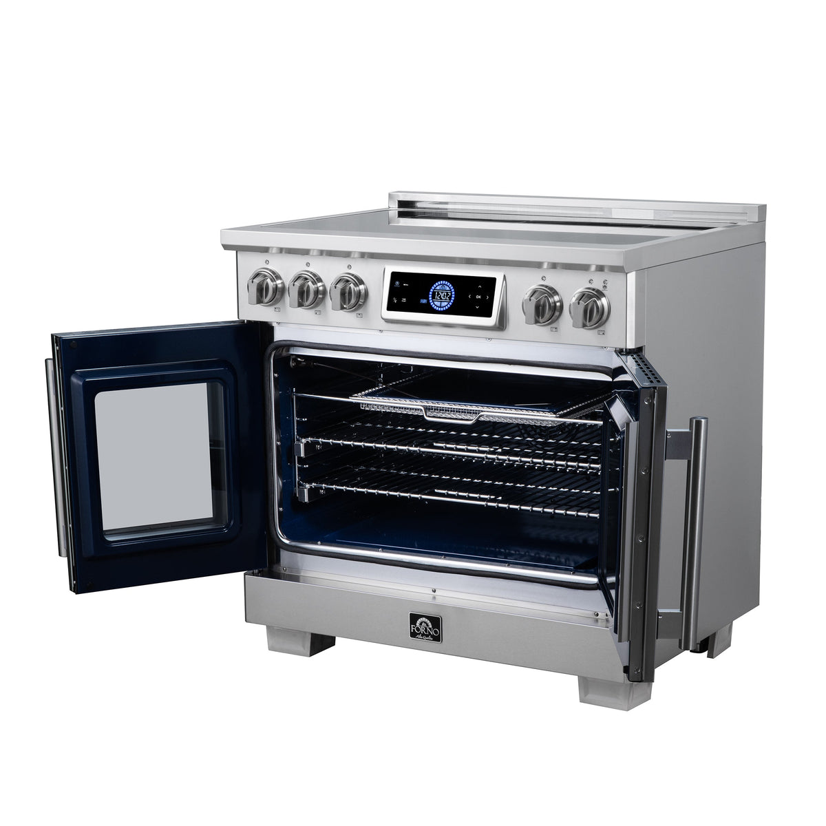 Forno Maximus 36-Inch Induction Range FFSIN0932-36 – Stainless Steel – Induction Range FFSIN0932 36 Right Angle Open 2026 07 20