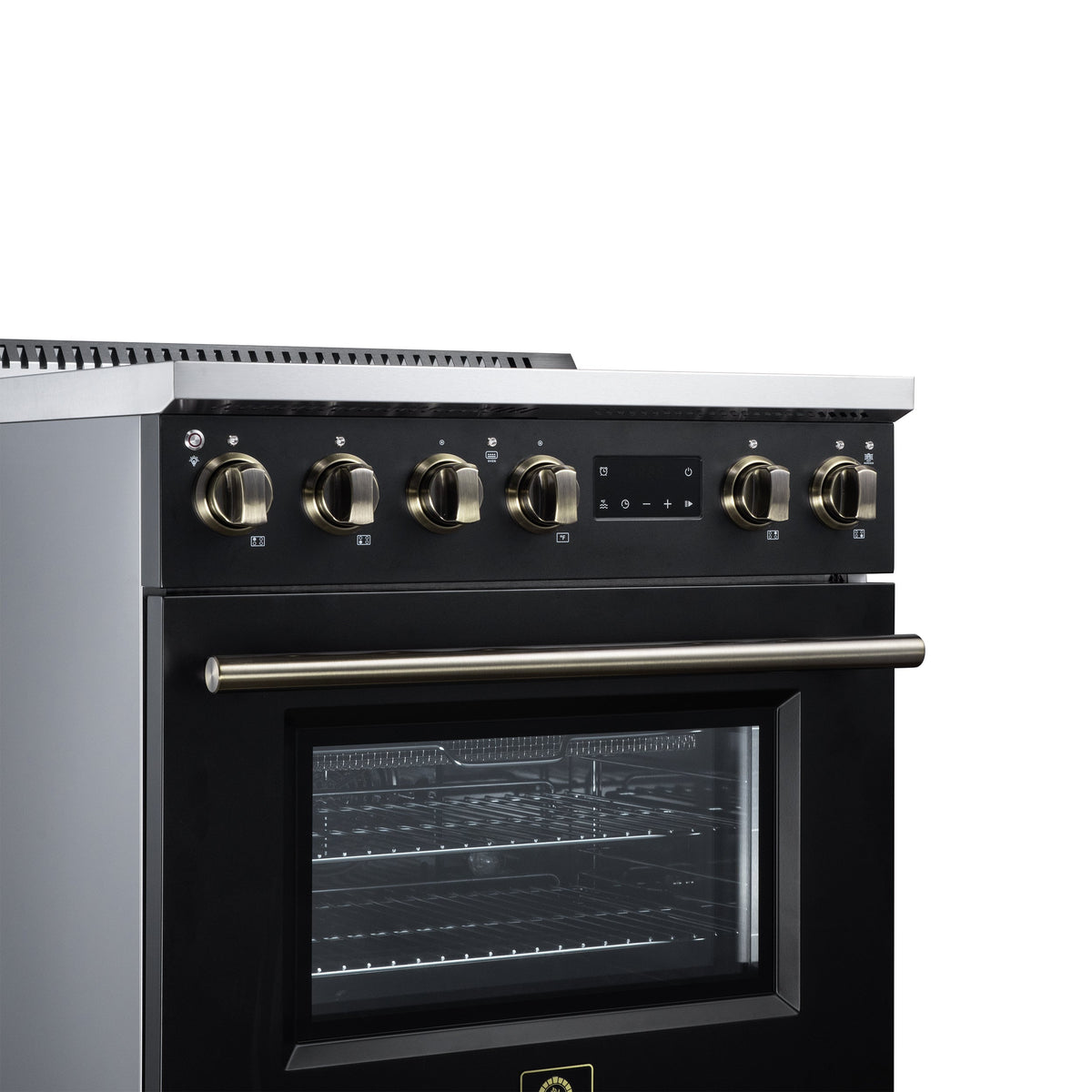 Forno Torino 30-Inch Induction Range FFSIN0936-30 – Black – Induction Range FFSIN0936 30BLK Control Panel Left Angle 2026 08 11
