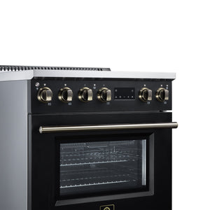 Forno Torino 30-Inch Induction Range FFSIN0936-30 – Black – Induction Range FFSIN0936 30BLK Control Panel Left Angle 2026 08 11
