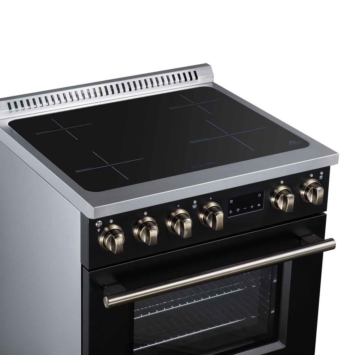 Forno Torino 30-Inch Induction Range FFSIN0936-30 – Black – Induction Range FFSIN0936 30BLK Cooktop Left Angle 2026 08 11