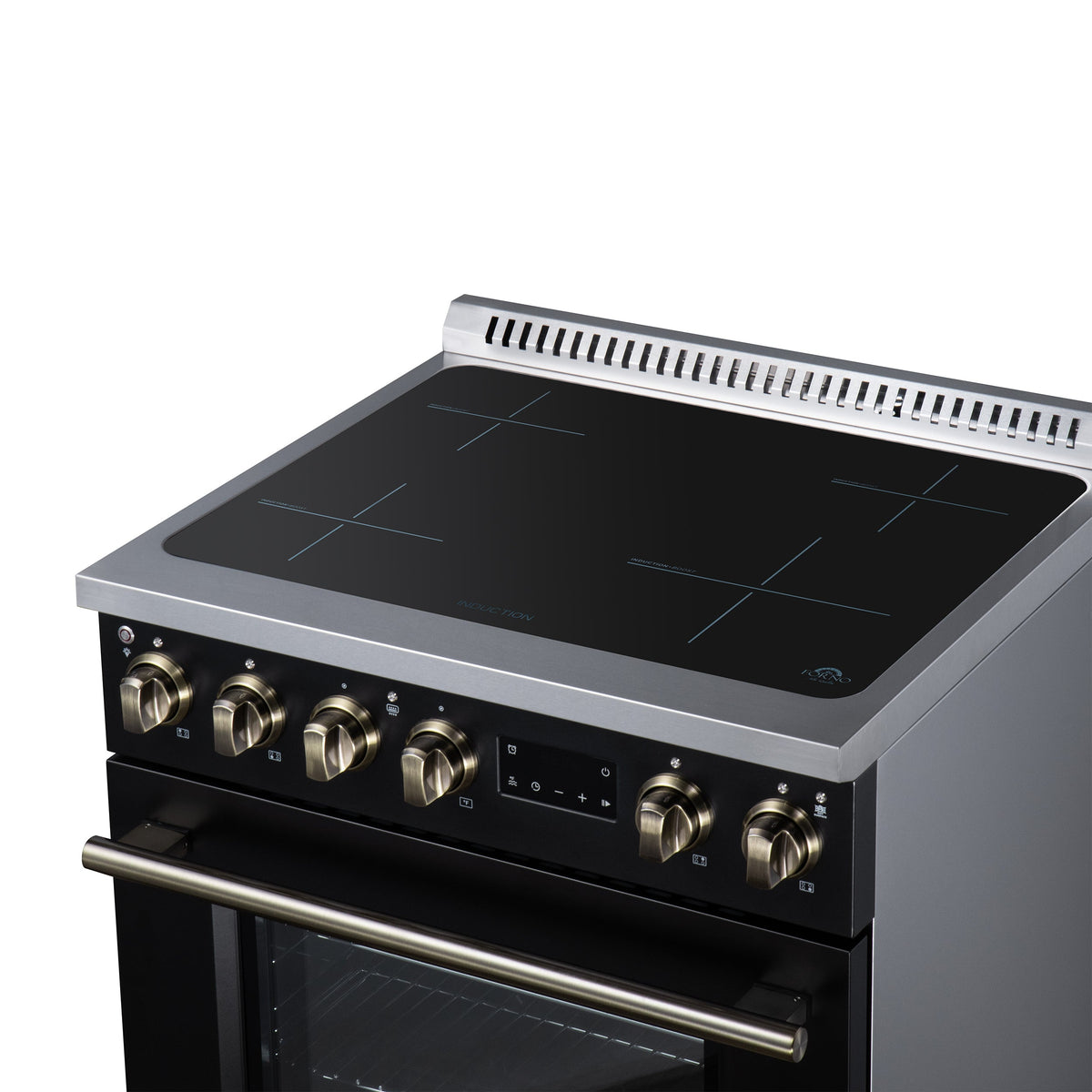 Forno Torino 30-Inch Induction Range FFSIN0936-30 – Black – Induction Range FFSIN0936 30BLK Cooktop Right Angle 2026 08 11