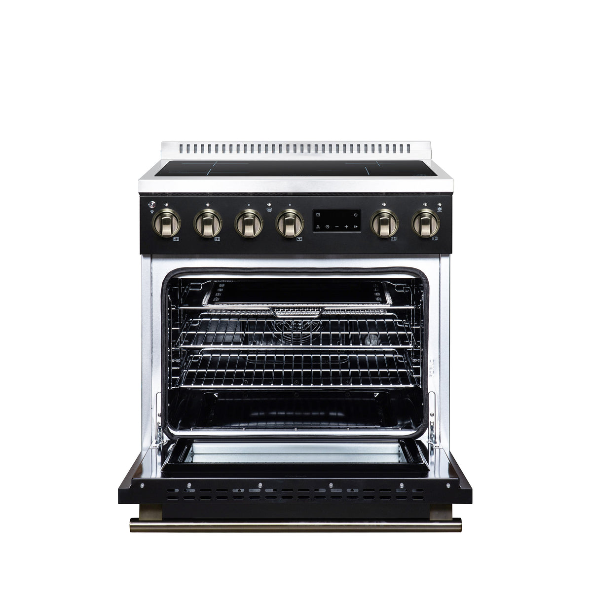 Forno Torino 30-Inch Induction Range FFSIN0936-30 – Black – Induction Range FFSIN0936 30BLK Front Open 2026 08 11