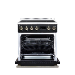 Forno Torino 30-Inch Induction Range FFSIN0936-30 – Black – Induction Range FFSIN0936 30BLK Front Open 2026 08 11