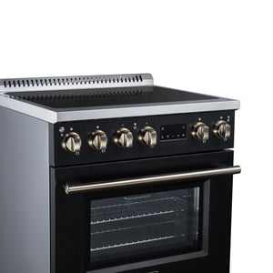 Forno Torino 30-Inch Induction Range FFSIN0936-30 – Black – Induction Range FFSIN0936 30BLK Left Angle Close Up 2026 08 11