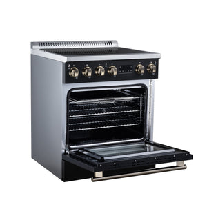 Forno Torino 30-Inch Induction Range FFSIN0936-30 – Black – Induction Range FFSIN0936 30BLK Left Angle Open 2026 08 11