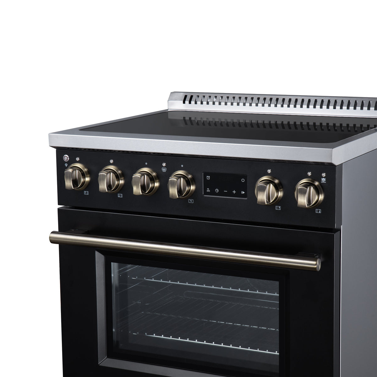 Forno Torino 30-Inch Induction Range FFSIN0936-30 – Black – Induction Range FFSIN0936 30BLK Right Angle Close Up 2026 08 11