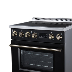 Forno Torino 30-Inch Induction Range FFSIN0936-30 – Black – Induction Range FFSIN0936 30BLK Right Angle Close Up 2026 08 11