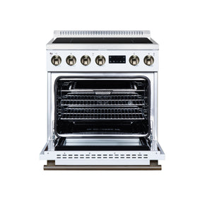 Forno Torino 30-Inch Induction Range FFSIN0936-30 – White – Induction Range FFSIN0936 30WHT Front Opened 2026 08 12