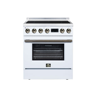 Forno Torino 30-Inch Induction Range FFSIN0936-30 – White – Induction Range FFSIN0936 30WHT Front 2026 08 12
