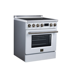 Forno Torino 30-Inch Induction Range FFSIN0936-30 – White – Induction Range FFSIN0936 30WHT Left Angle 2026 08 12