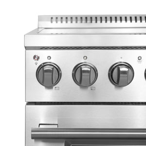 Forno Torino 30-Inch Induction Range FFSIN0936-30 – Stainless Steel – Induction Range FFSIN0936 30 Knobs Close Up 2025 06 05