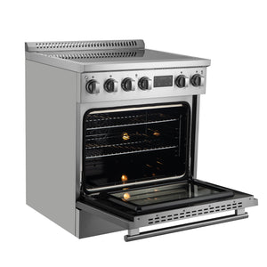 Forno Torino 30-Inch Induction Range FFSIN0936-30 – Stainless Steel – Induction Range FFSIN0936 30 Left Angle opened 2025 06 05