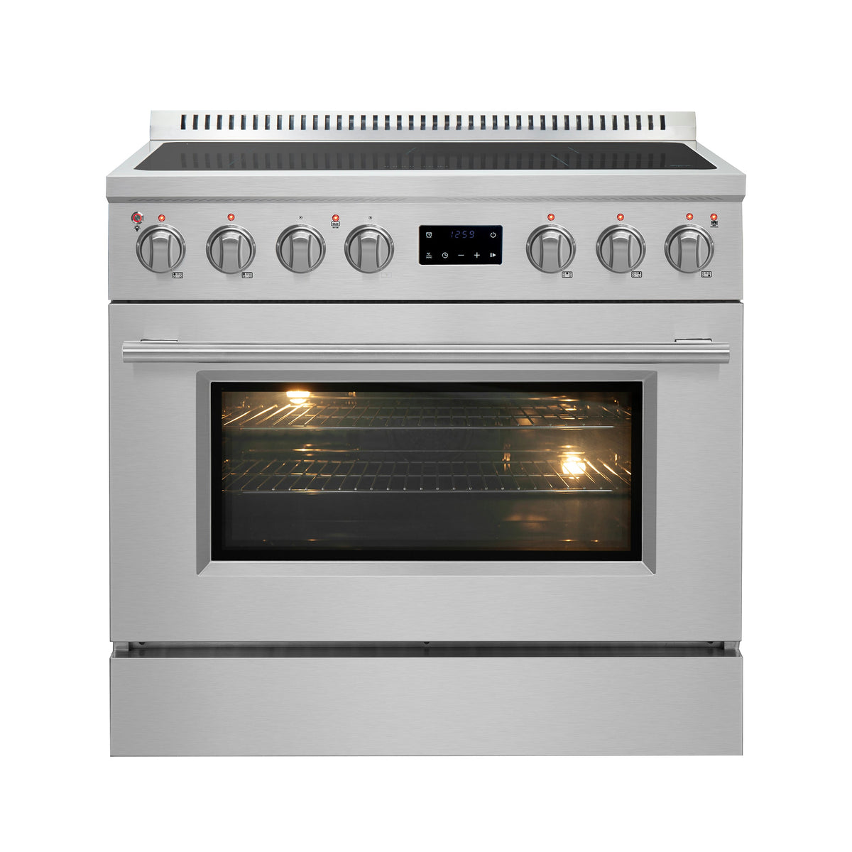 Forno Torino 36-Inch Induction Range FFSIN0936-36 – Stainless Steel – Induction Range FFSIN0936 36 Front 2025 06 05