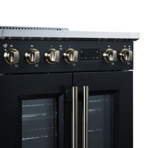 Forno Torino 30-Inch Induction Range FFSIN0950-30 – Black – Induction Range FFSIN0950 30BLK Control Panel Left Angle 2026 05 27