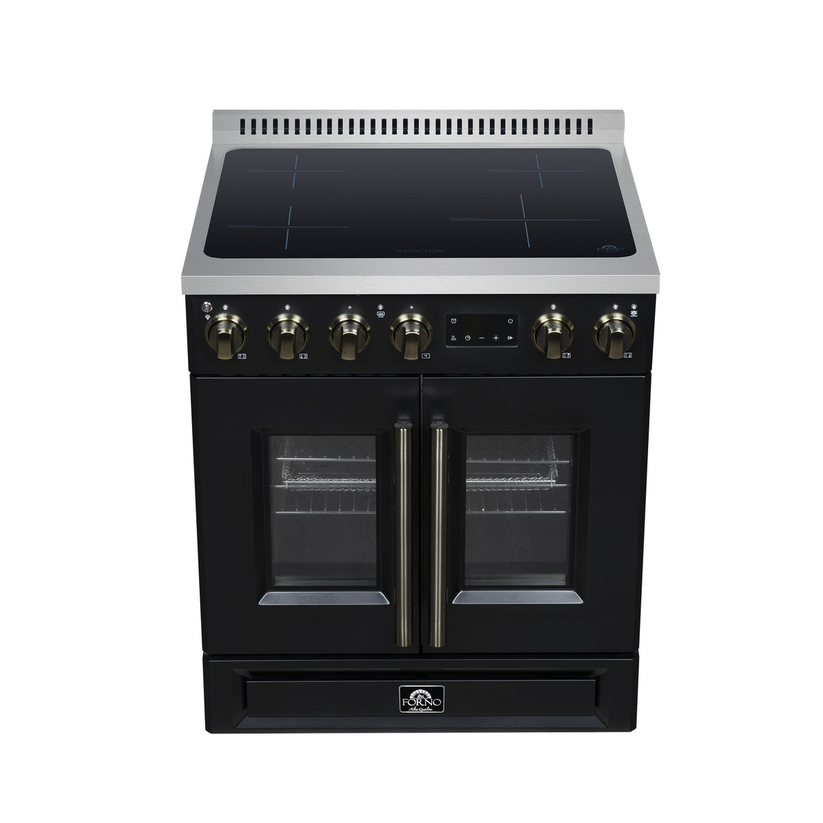Forno Torino 30-Inch Induction Range FFSIN0950-30 – Black – Induction Range FFSIN0950 30BLK Cooktop Front 2026 05 27