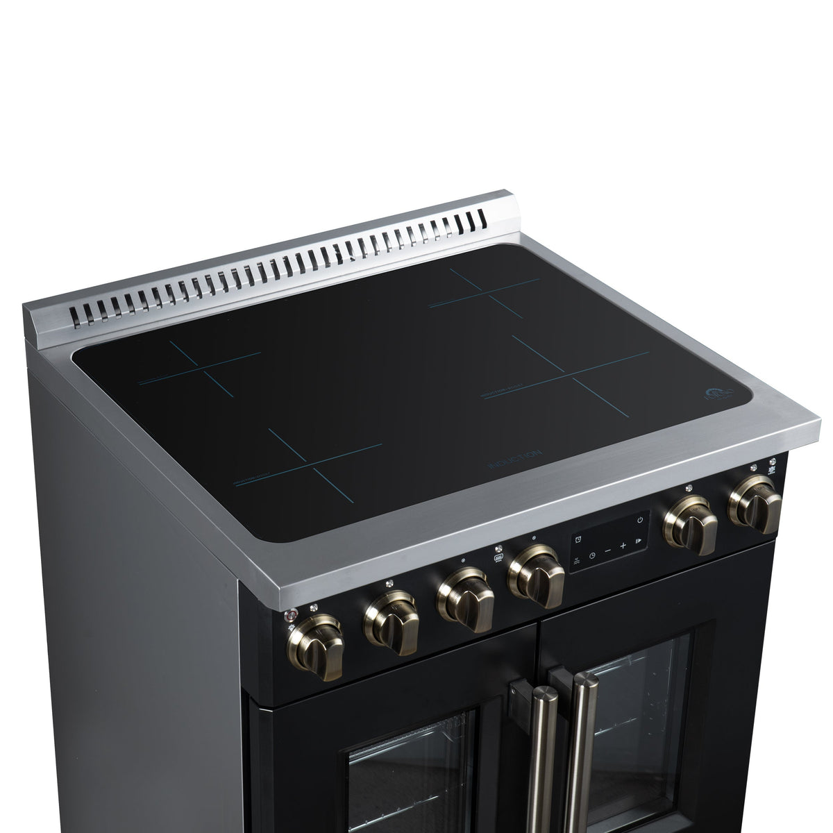 Forno Torino 30-Inch Induction Range FFSIN0950-30 – Black – Induction Range FFSIN0950 30BLK Cooktop Left Angle 2026 05 27