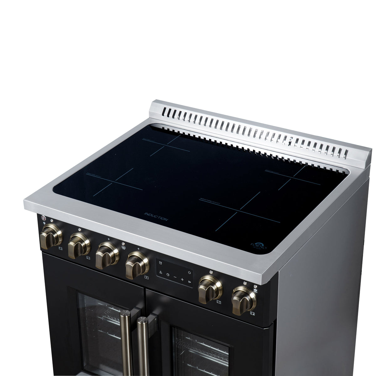 Forno Torino 30-Inch Induction Range FFSIN0950-30 – Black – Induction Range FFSIN0950 30BLK Cooktop Right Angle 2026 05 27