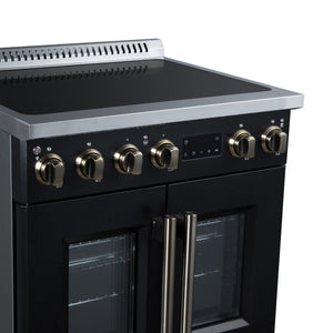 Forno Torino 30-Inch Induction Range FFSIN0950-30 – Black – Induction Range FFSIN0950 30BLK Left Angle Close Up 2026 05 27