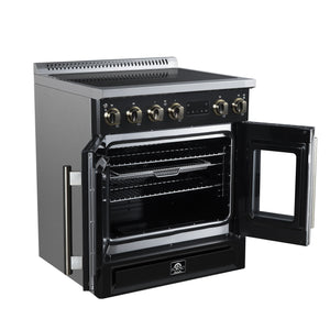 Forno Torino 30-Inch Induction Range FFSIN0950-30 – Black – Induction Range FFSIN0950 30BLK Left Angle Opened 2026 05 27