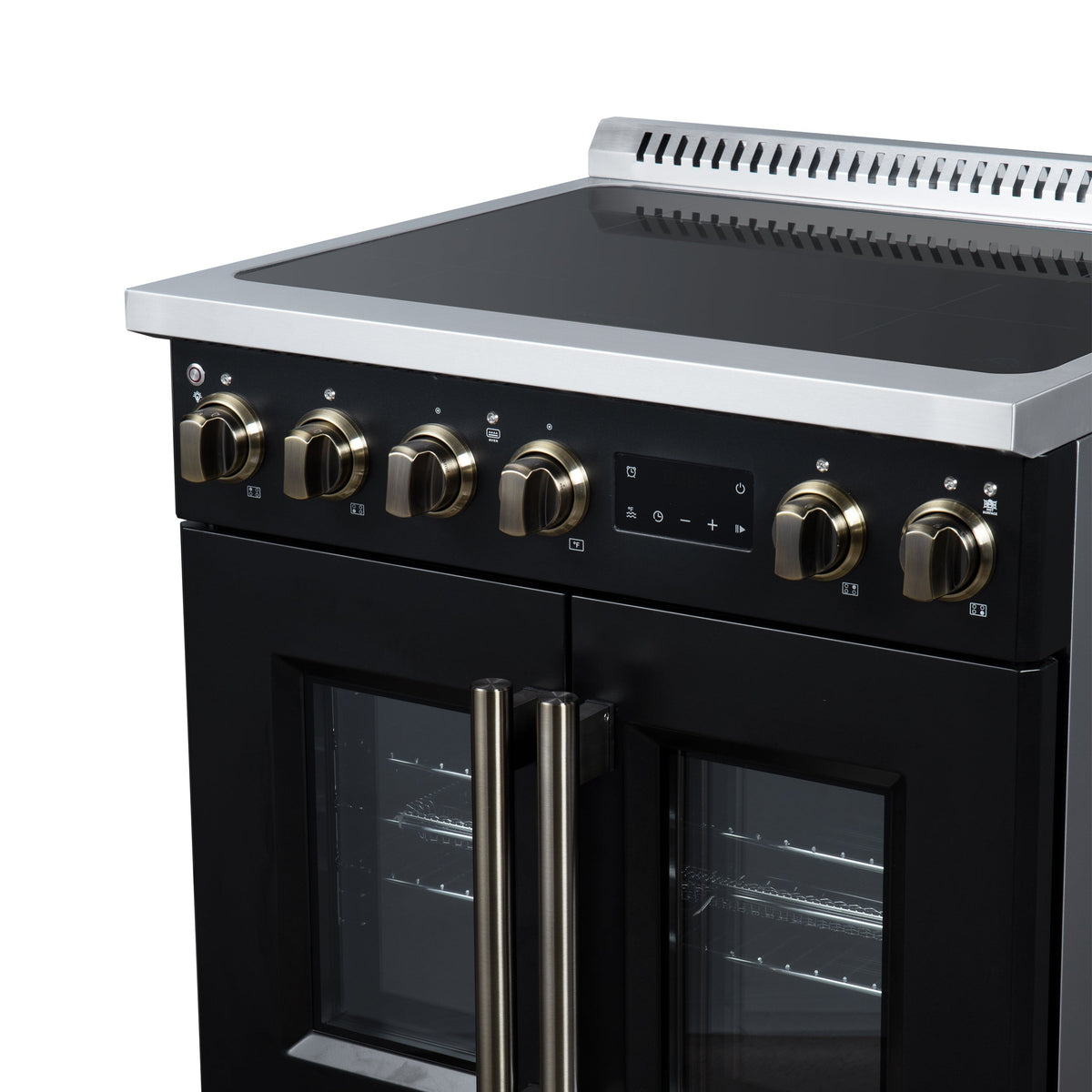 Forno Torino 30-Inch Induction Range FFSIN0950-30 – Black – Induction Range FFSIN0950 30BLK Right Angle Close Up 2026 05 27