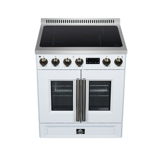 Forno Torino 30-Inch Induction Range FFSIN0950-30 – White – Induction Range FFSIN0950 30WHT Cooktop Front 2026 05 27