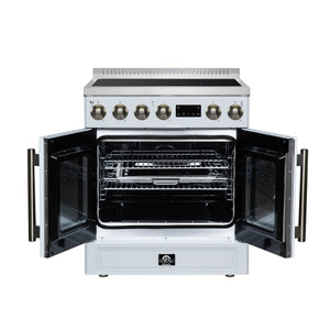 Forno Torino 30-Inch Induction Range FFSIN0950-30 – White – Induction Range FFSIN0950 30WHT Front Opened 2026 05 27
