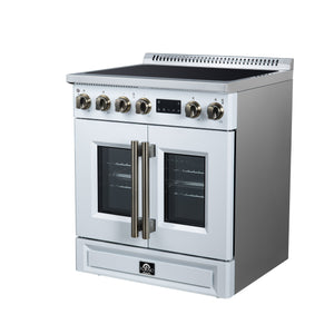 Forno Torino 30-Inch Induction Range FFSIN0950-30 – White – Induction Range FFSIN0950 30WHT Right Angle 2026 05 27