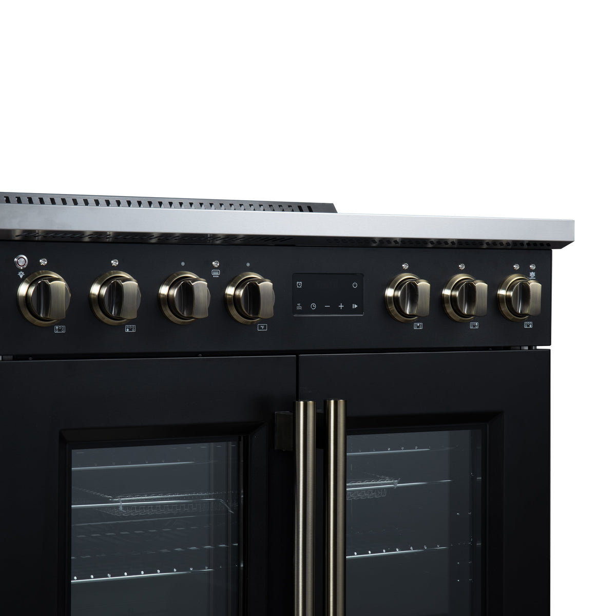 Forno Torino 36-Inch Induction Range FFSIN0950-36 – Black – Induction Range FFSIN0950 36BLK Control Panel Left Angle 2026 05 27