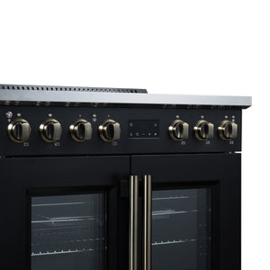 Forno Torino 36-Inch Induction Range FFSIN0950-36 – Black – Induction Range FFSIN0950 36BLK Control Panel Left Angle 2026 05 27