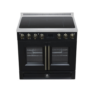 Forno Torino 36-Inch Induction Range FFSIN0950-36 – Black – Induction Range FFSIN0950 36BLK Cooktop Front 2026 05 27