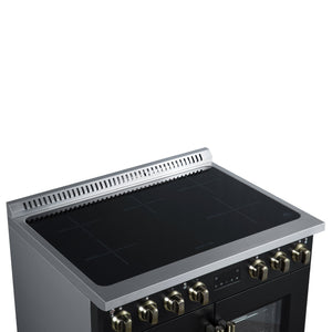 Forno Torino 36-Inch Induction Range FFSIN0950-36 – Black – Induction Range FFSIN0950 36BLK Cooktop Left Angle 2026 05 27